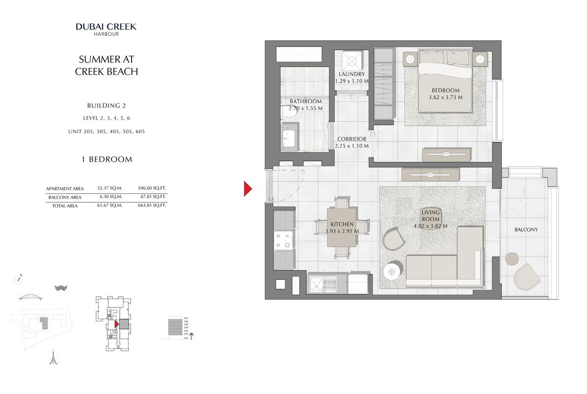 Summer Apartments By Emaar At Creek Beach - Floor Plan